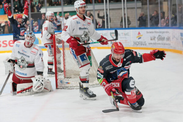 Tor -63- Chad Bassen (Selber Woelfe), DEL 2 - Selber Wölfe - Eisbären Regensburg, Selb, Netzsch-Arena, 21.01.24